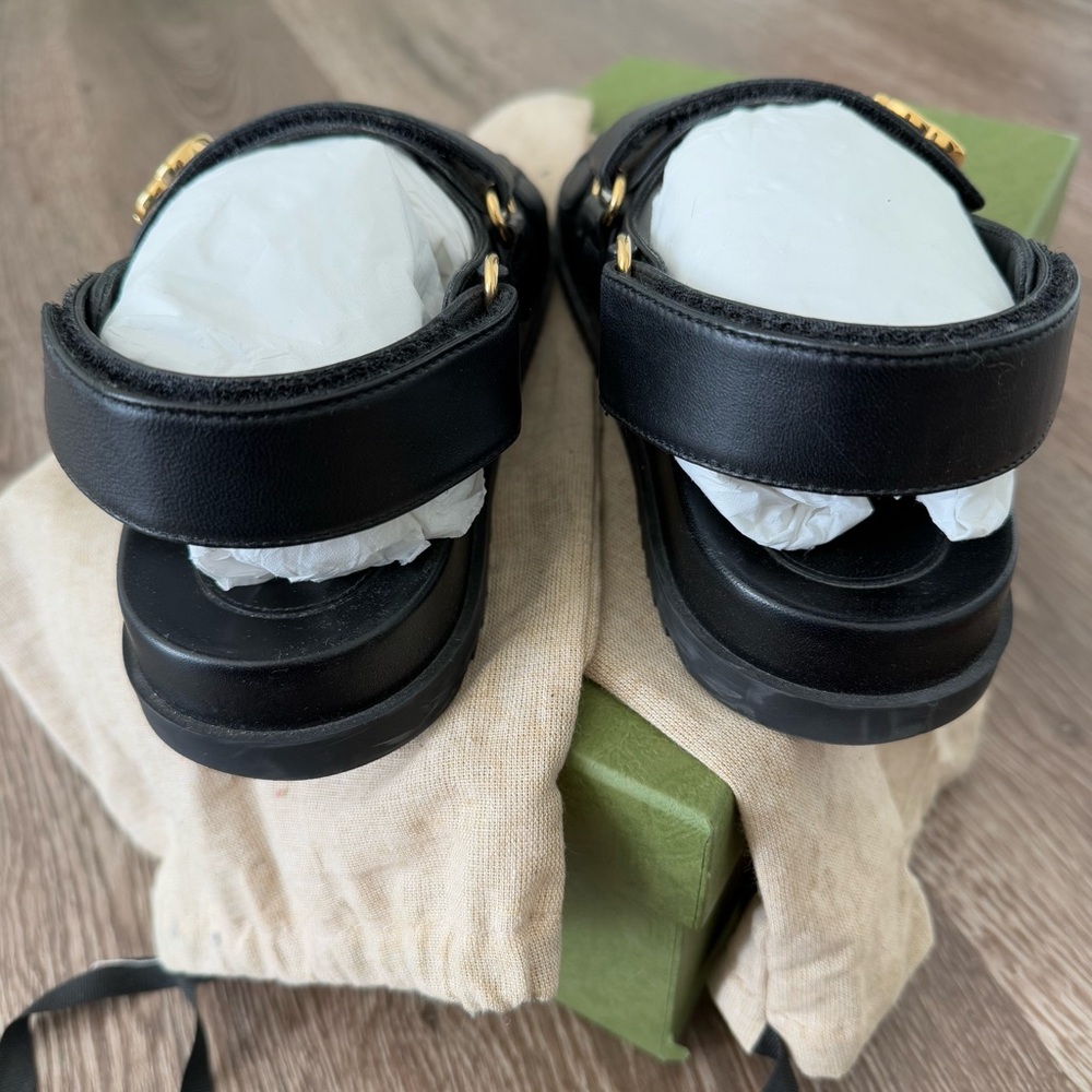 Gucci Double G Sandals in Nero Black - Picture 10 of 11